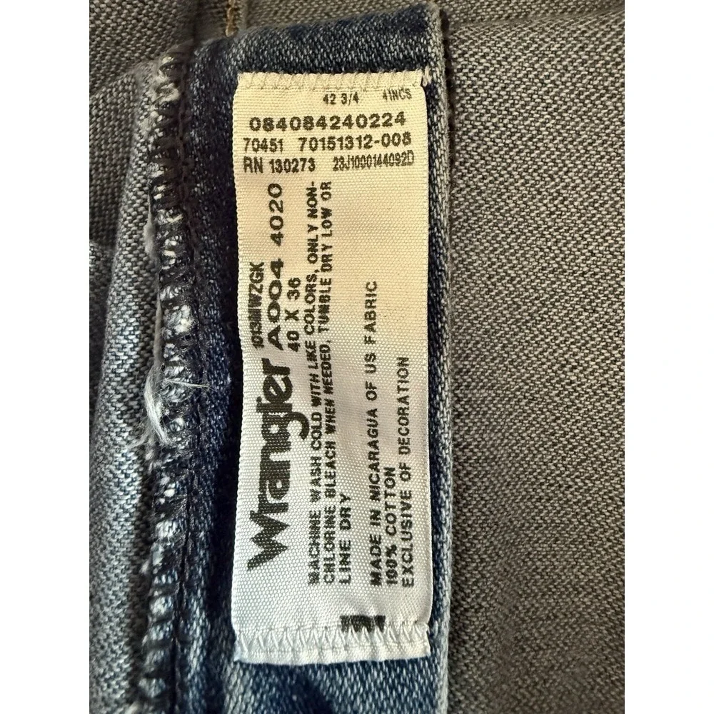 Wrangler Cowboy Cut Original Fit Jeans Mens 40x36 Medium Wash‎ 1013mwzgk